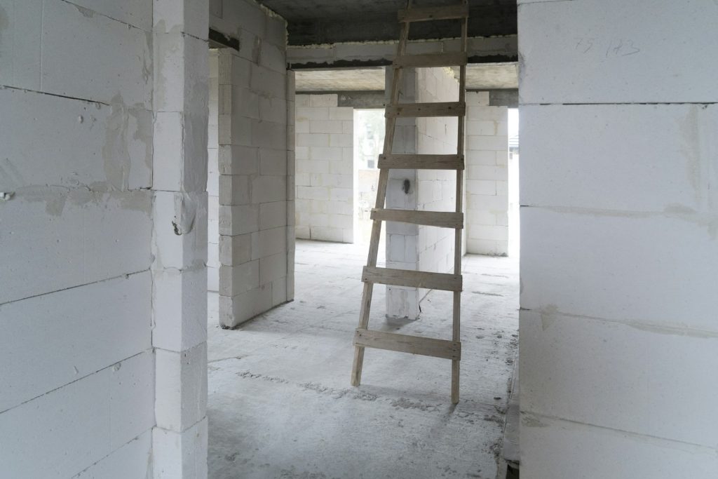 newly constructed room interior